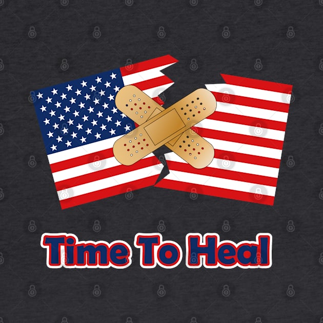 Time To Heal American Flag Bipartisan by Mindseye222